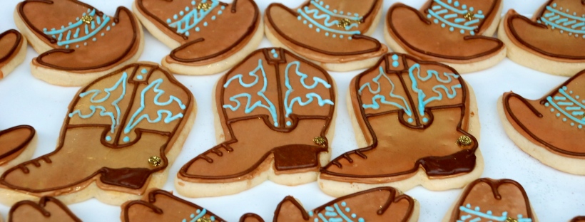 Western cookies: Cowboy and Cowgirl hat and boot cookies!