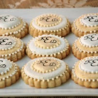 Monogrammed Wedding Favor Sugar Cookies